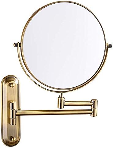 Edossa ogledala za kupaonicu Zidna montirana mesingana dvostrana 360 ° okretna povećava ispraznost brijanje proširivo podesivo