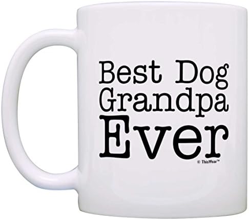 Ovaj poklon ljubitelja pasa za pse najbolji pse djed ikad kućni ljubimci spasilački baka i djed i bake poklon kava šalica
