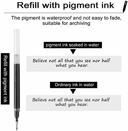 Yivonka Rollerball olovke gel tinte olovke Office Olovke za učenje, 0,5 mm, crno, 12pack