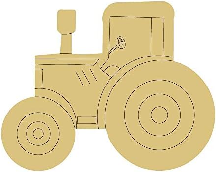 Dizajn traktora po izrezanim linijama nedovršeno drvo rustikalna Farma ležerna vješalica za vrata platno u obliku MDF-a Stil