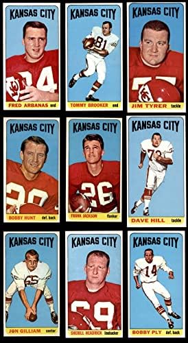 1965. Topps Kansas City Chiefs Team Set Kansas City Chiefs Ex/MT Chiefs