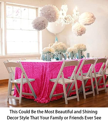 60x102-inčni ružičasti sekturni stolnjak za desert za desert za zabavu Poliester Tablecloth pravokutnik vanjski stolnjak