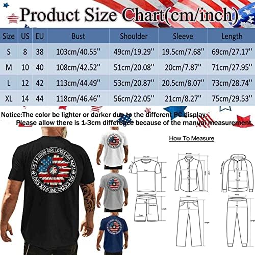 XXBR Zvijezde i pruge Print majice za muškarce Classic Fit Crewneck Patriotic USA zastava Top Soldier Majica kratkih rukava