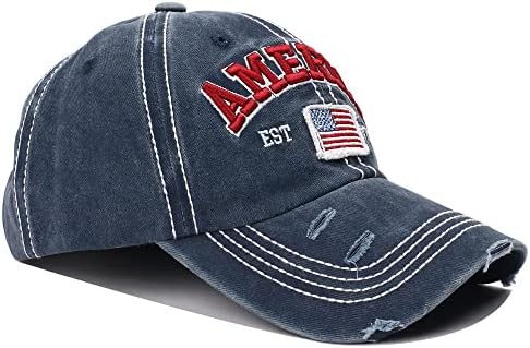 America USA Eagles Flag EST 1776 CAP HAT BALTH BOLD CAP BASEBALL CAP Podesiva veličina za muškarce i žene vezene