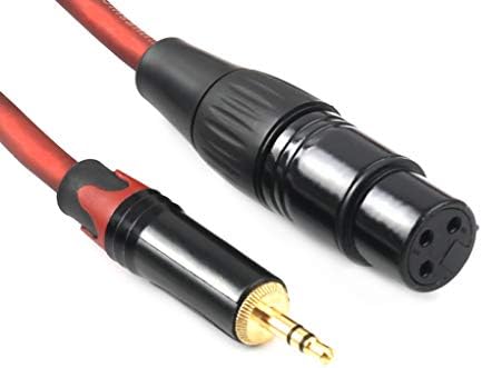 Devinalno uravnotežena ženska osoba XLR do 1/8 inčni kabel mikrofona, 3,5 mm do 3 pin xlr ženski adapter za međusobno povezivanje,