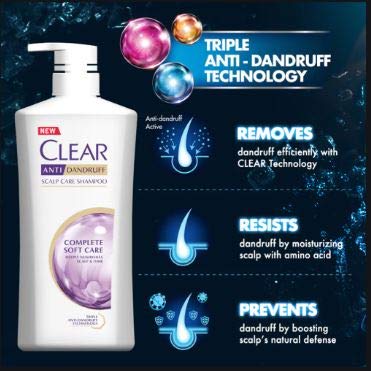 Očistite kompletan šampon za meku njegu protiv perenja 480ml -Helps nadopunjava komponente proteina, njeguje vlasište i daje