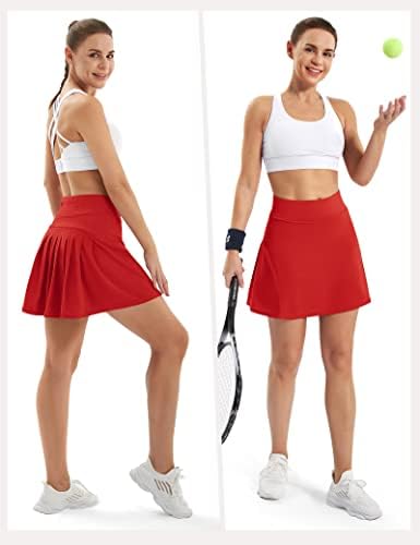 IUGA teniske suknje za žene visoki struk s 3 džepa i ugrađene kratke hlače neprozirne naplaćene golf Skorts atletski casual
