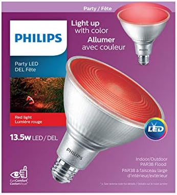 Crvena staklena LED svjetiljka srednje snage 938 snage 13,5 vata