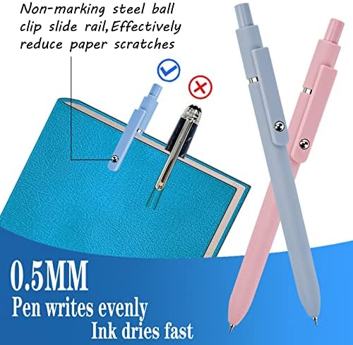 Jetrishark 5pcs gel olovke estetske olovke, olovke fine točke glatke olovke za pisanje, brze suhe olovke za olovke za olovke