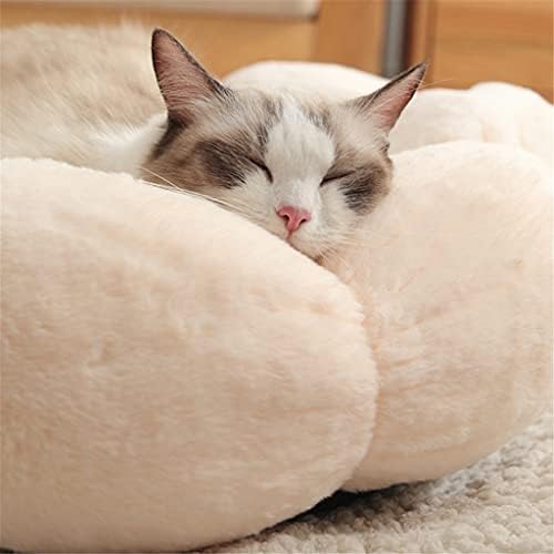 Okrugli mačji cvijet zimski topli plišani krevet za mačke za sva godišnja doba poboljšava san kućnih ljubimaca mačji krevet