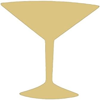 Izrez za martini čašu nedovršeni drveni Koktel bar liker u obliku MDF platna Stil 1