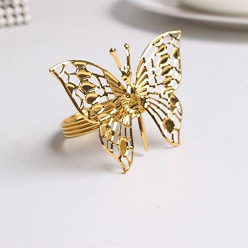 N/A 12 komada koji proslavljaju zlatni izrez osjetljivi leptir salveti u salveti ubrusi prstenovi tkiva