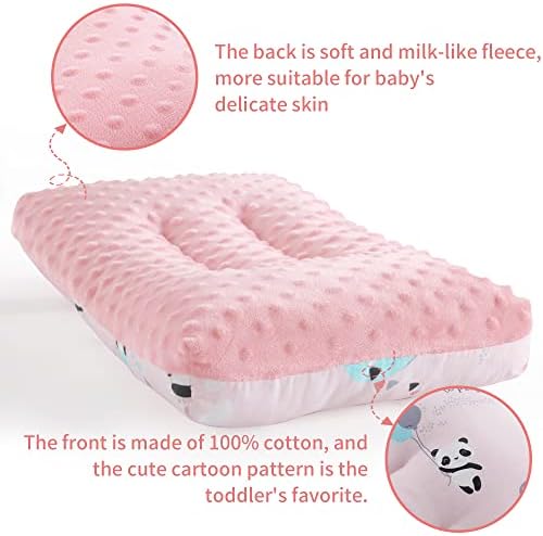 Dječji jastuk za spavanje pamuk, ružičasti jastuk za bebe veličine 20 12 za njegu i putovanja u krevetiću, mekani jastuk
