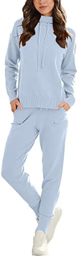 Dvodijelna odjeća za ženske dvodijelne odjeće s dugim rukavima Turtleneck Pullover Top & NictString hlače Sweatsuit Lounge