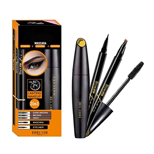 Maskara olovka za oči Set za šminkanje očiju Vodootporna tekuća olovka za oči u crnoj boji maskara za dodavanje volumena