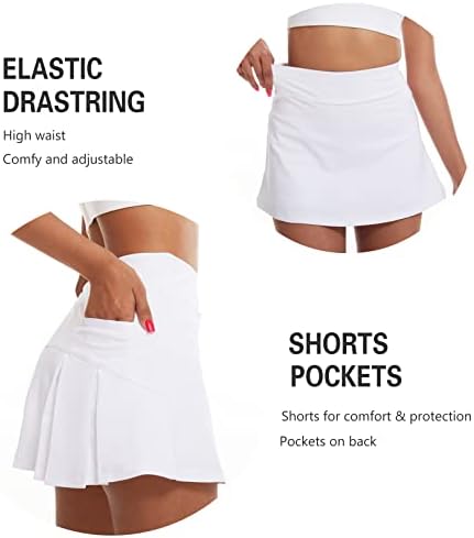 Teniske suknje za žene, Nabrane golf kratke hlače visokog struka, kratke hlače i džepovi, Sportska suknja za vježbanje