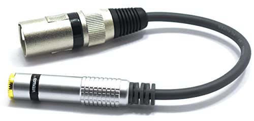 Vitalco XLR mužjak do 1/4 Jack Stereo ženski Mic adapter 6.35 1/4 Jack TRS do 3 PIN mikrofona Audio uravnoteženi pretvarač