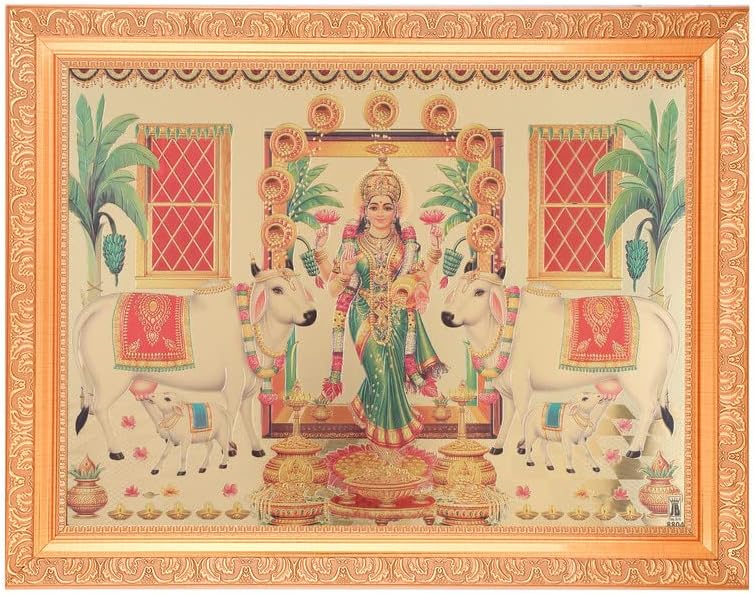 BM trgovci grahalakshmi lijepa fotografija zlatne folije u umjetničkom djelu Zlatni okvir ili pokloni za domaćinstvo