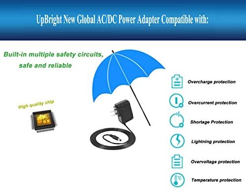 UPBright 12V AC/DC adapter kompatibilan s Inficon 033-0019-G1 Fit Inficon D-Tek Select & Compass detektor propuštanja rashladnog