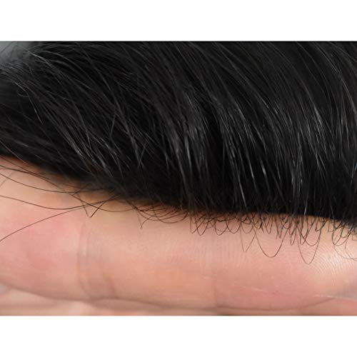 Perika za kosu za muškarce prozirna ultra tanka koža sustav zamjene muške kose 0,04 mm super tanak Poli sve muške ukosnice