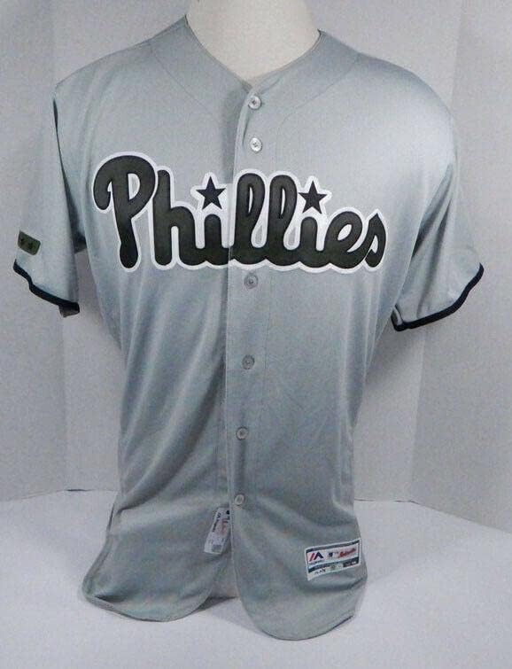 2018. Philadelphia Phillies prazna igra izdana sive Jersey Dan sjećanja 46 207 - Igra korištena MLB dresova