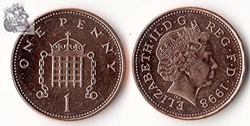 Europska britanska 1 penny kovanica Slučajna strana kovanica komemorativna zbirka