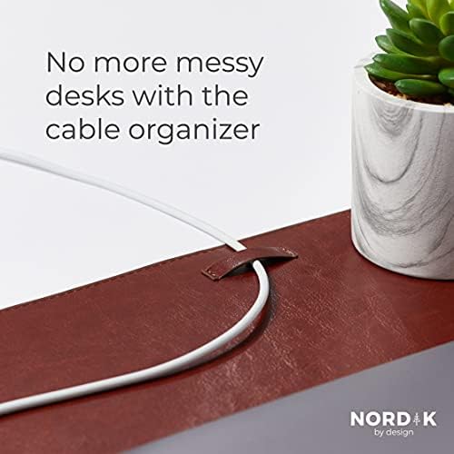 Nordik kožni prostirki kabel za kabel Premium Extended Mouse prostirka za kućni uredski pribor - filc veganski veliki kožni