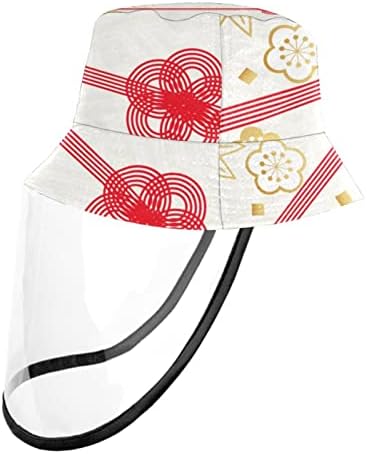 Zaštitni šešir za odrasle sa štitom za lice, ribarska šešira protiv sunca, japanska retro bijela cvjeta trešnje