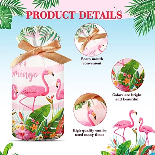 40pcs vrećica za slatkiše Flamingo havajske vrećice za poslastice Flamingo tropski ružičasti bomboni Flamingo plastična poklon