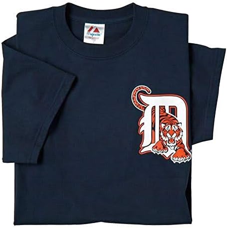Detroit Tigers pamučni crewneck MLB Službeno licencirani Majestic Major League Baseball Replika majica Jersey Blue