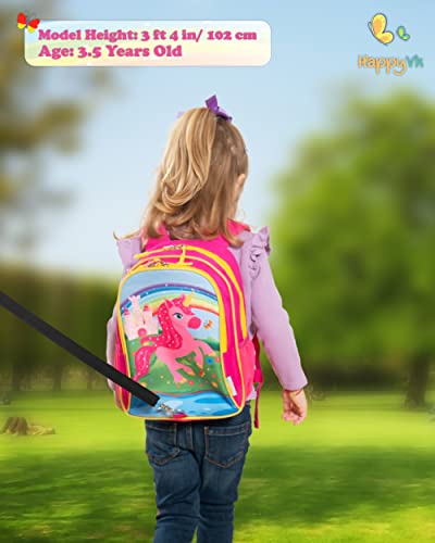 HappyVK Ruksak s uzicanjem za djecu-anti izgubljeni hodajući mališani uzice-unikorn dizajn za djevojčice od 1-4 godine