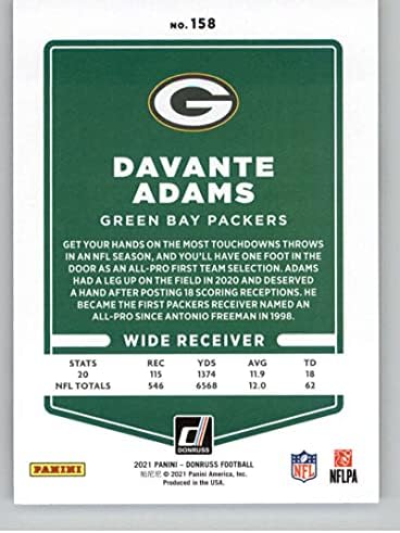2021 Donruss 158 Davante Adams Green Bay Packers NFL Football Card NM-MT