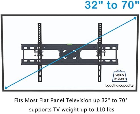 Jedinica za zidne stalak od nehrđajućeg čelika za većinu 32-70 inča ravne zakrivljene televizore, Frame TV zid do 50 kg podesivih