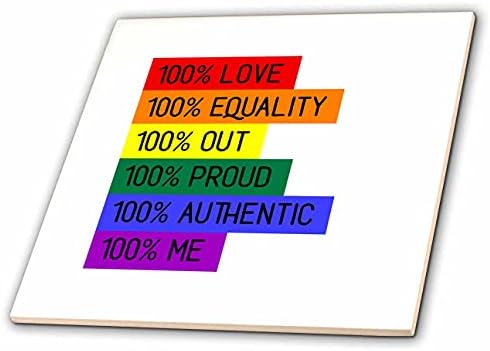 3. 100 posto ljubavi, jednakosti, iskrenosti, ponosa, autentičnosti, ja sam u bijelom. - Pločice