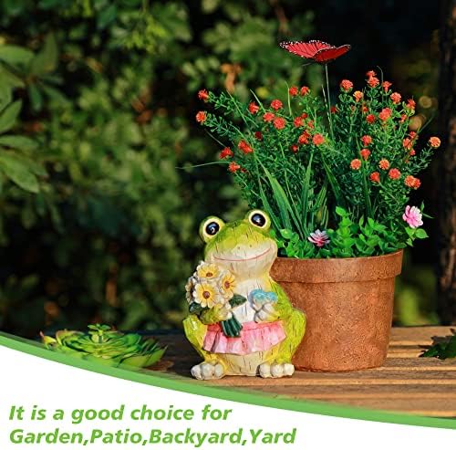 UamStyle biljne posude za žabu dekor cvjetne posude na otvorenom 5,7 inča slatka mala mini cvjetna lonca s odvodnjom vanjskog
