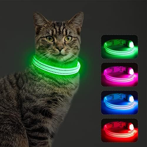 Dolitego reflektirajući LED ovratnik za pse - punjivi zaslon za kućne ljubimce za male pse i mačke, užareni ovratnik štene