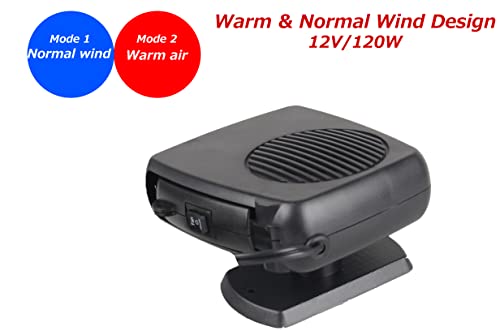 Prijenosni 12V auto automatsko grijanje ventilator za hlađenje, ventilator grijača automobila odmrznuo demister zimu, crno