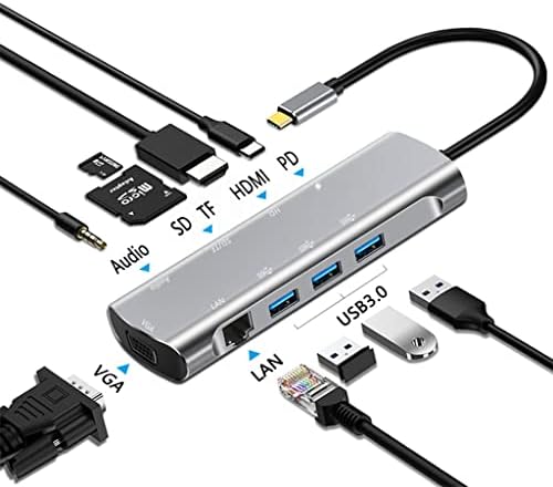 XXXDXDP Type C-kompatibilan s 4K 30 Hz RJ45, USB 3.0 adapter Type C hub priključne stanice za razdjelnik laptop Pro Air
