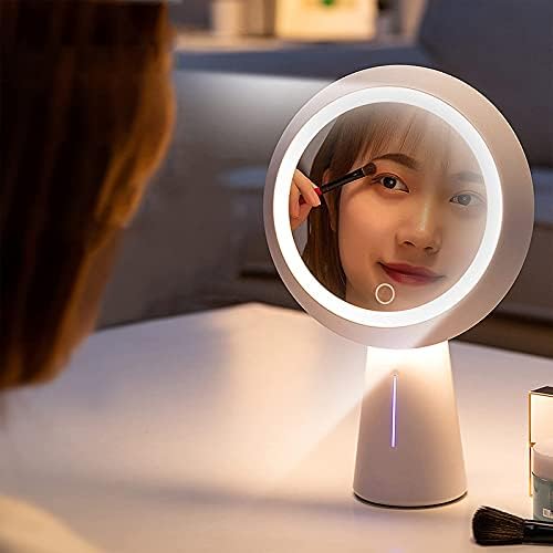 Punjivo LED ogledalo za šminkanje s pozadinskim osvjetljenjem u bijeloj boji