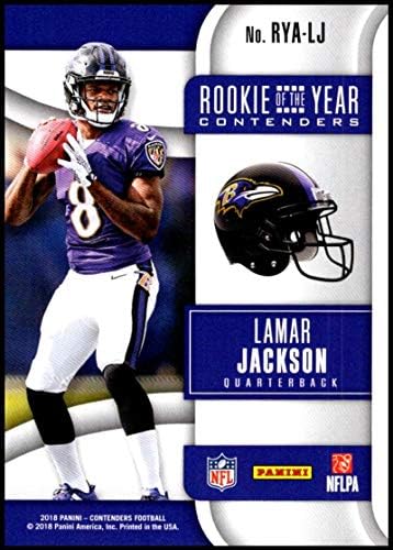 2018. Panini Condenders Rookie of the Year natjecatelji Rya-lj Lamar Jackson Baltimore Ravens NFL Football Card NM-MT