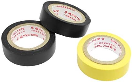 X-DREE 50 mm x 15 mm crno žuta ljepljiva izolacijska traka valjana 3 kom (50 mm x 15 mm crna amarillo cinta adhesiva aislante