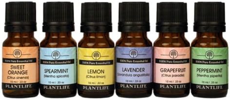 PlantLife za kućni set 6 -pak aromaterapijski set esencijalnog ulja - bez dodataka ili punila - napravljeno u Kaliforniji