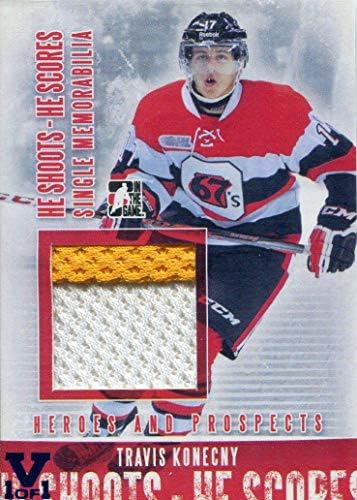 Travis Konecny ​​2014 u igri je koristio Jersey Rookie Card - Igra korištena NHL dresova