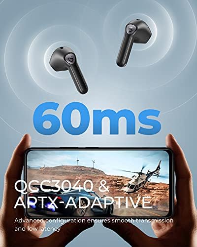 SoundPeats Air3 bežični uši Mini Bluetooth v5.2 Slušalice s Qualcomm QCC3040 i APTX-adaptivni, 4-mic i CVC 8.0 otkazivanje
