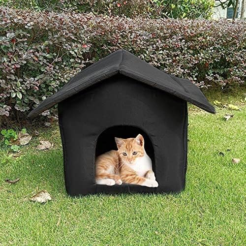 ; Sklopiva kućica za mačke vanjska vodootporna kućica za kućne ljubimce za špiljsko gnijezdo s krevetom za kućne ljubimce
