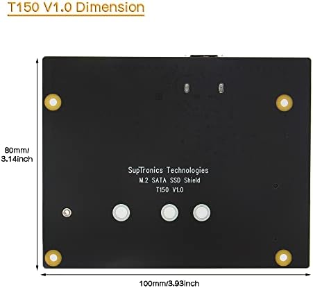 Geekworm T150 M.2 NGFF SATA SSD Podrška za proširenje Board Board-B 2242/2260/2280 SSD kompatibilan s Jetson Nano 2GB/4GB