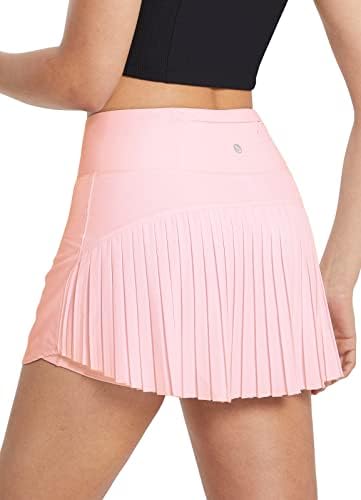 Ženske plisirane teniske suknje u donjem rublju, lagane sportske suknje za golf s visokim strukom i džepovima za kratke hlače