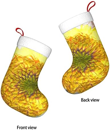 Auguststern božićne čarape Suncokret akvarel Slikanje dvostranog kamina za viseće čarape