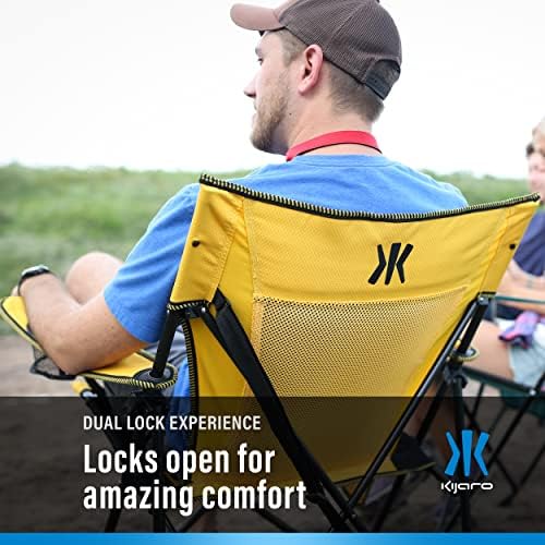 Kijaro XXL DUAL LOCK prijenosni kampiranje - Podržava do 400 lbs - uživajte na otvorenom u svestranoj preklopnoj stolici,