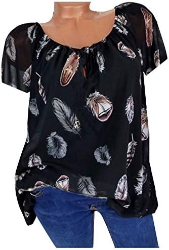 Ženski vrhovi Odjeljni ležerni gumb kratkih rukava dolje V vrat hladne košulje bluza od ramena casual ženski vrh vrh